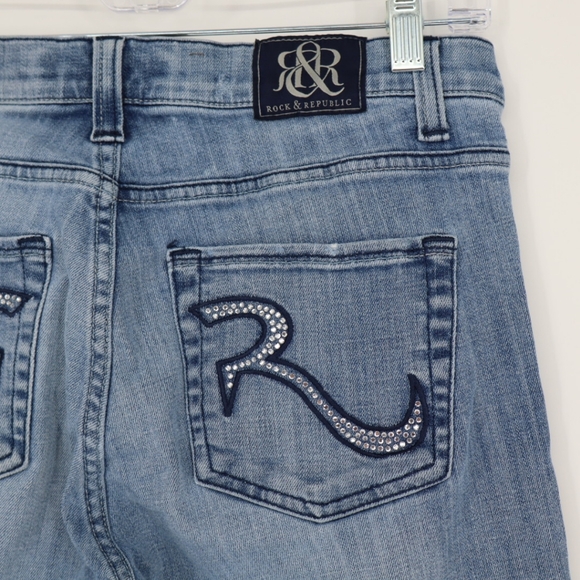 Rock & Republic Women's Kasandra Boot Cut Jean Size 10 Rhinestone Y2K‎ Denim - Picture 10 of 15